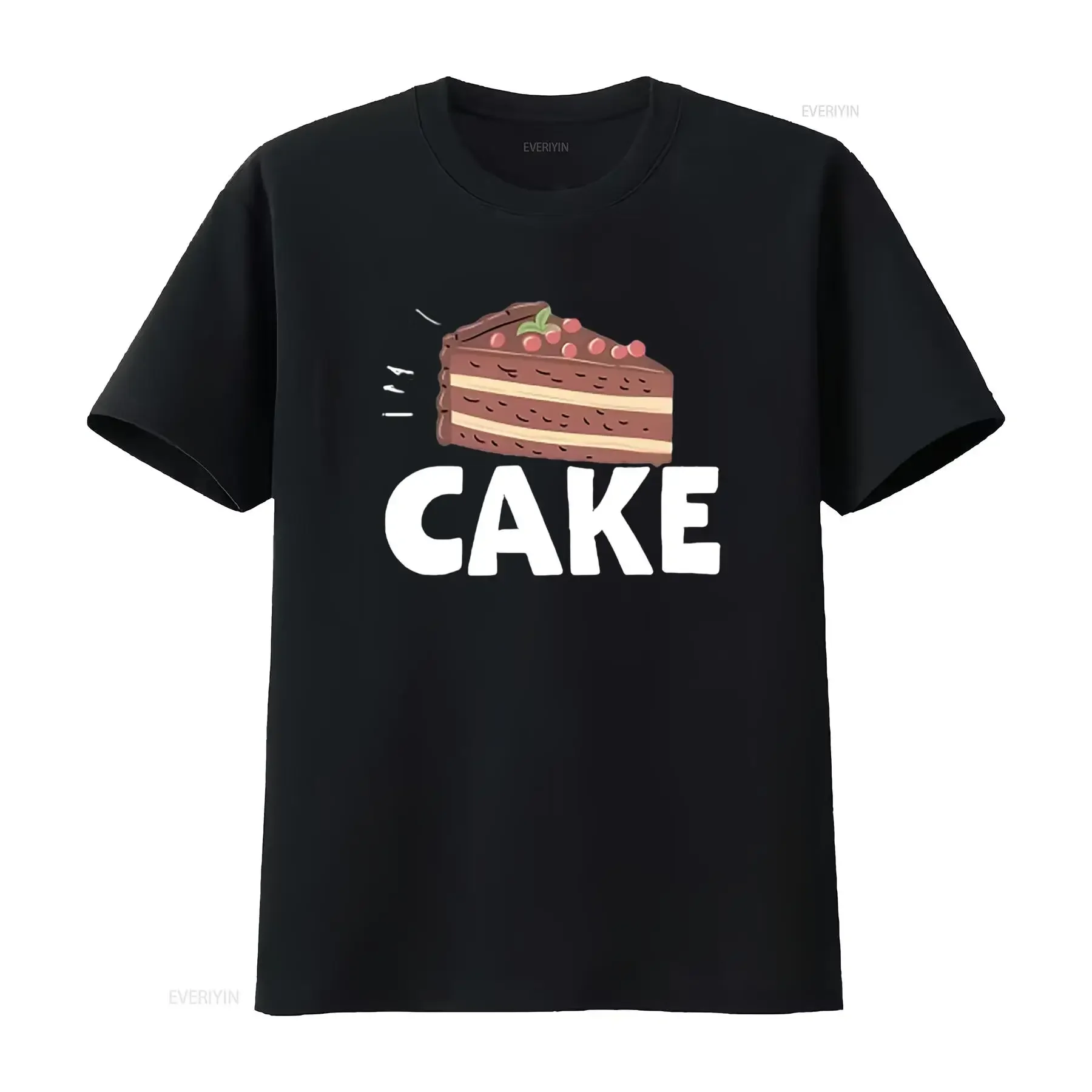 HERE FOR JUST THE CAKE Lover Women s T Shirt  Comfortable and Fashionable with Unique Print Design vintage Washed