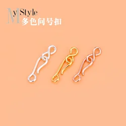 S925 pure silver question mark buckle connection closure buckle bracelet closure buckle jewelry DIY accessories manual materials