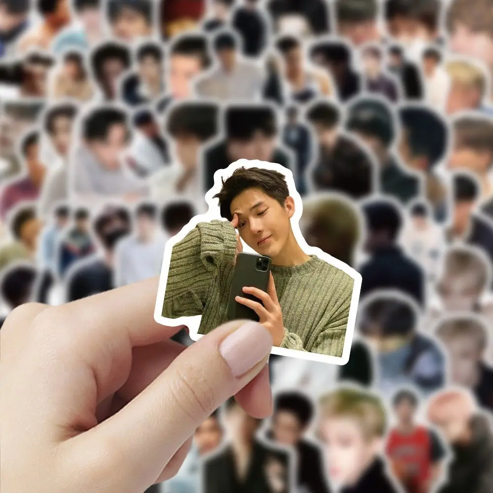Wang Anyu series of handsome celebrity high-definition stickers, a complete set of 100 unique small-sized stickers view 3