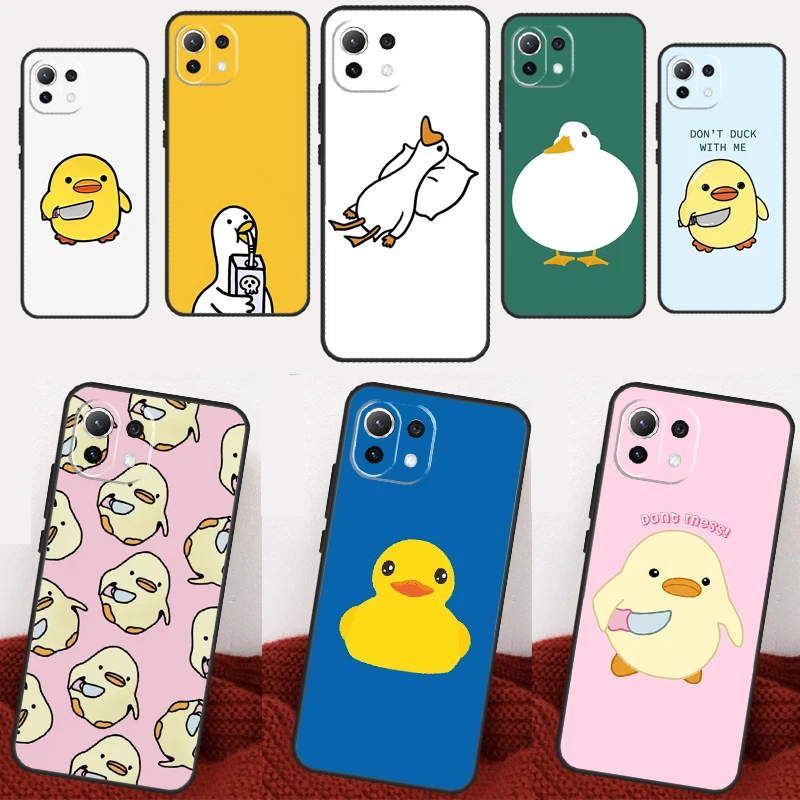 Cartoon Duck Knife Case For Xiaomi 12 Lite 13 Ultra 11T 12T Pro 12X POCO F3 X3 X5 F5 Pro F4 X4 GT M5s Coque