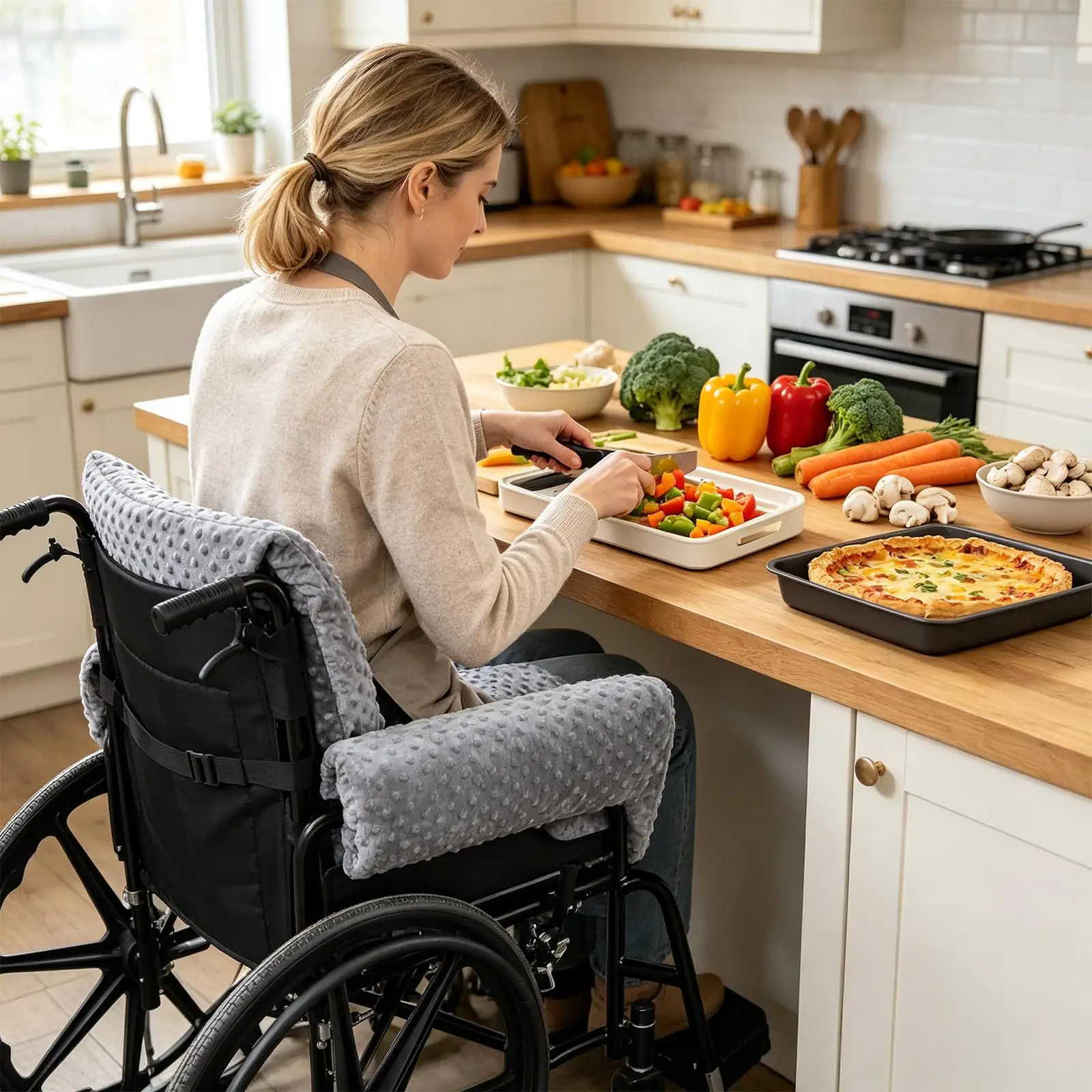 Wheelchair Cushions For Seniors Ergonomic Spine Support Machine Washable Seat Cushion Armrest Cover Pad For Grandma Mom Men Dad