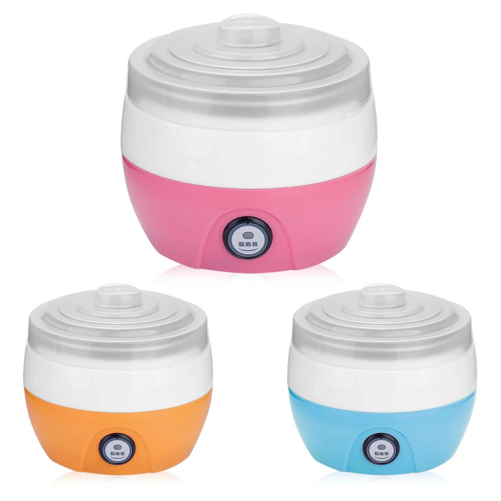 آلة زبادي كهربائية من الفولاذ المقاوم للصدأ ، صانع منزلي سهل الاستخدام ، حاوية داخلية ، آلة زبادي أوتوماتيكية ، 1 لتر للمطبخ ، المنزل