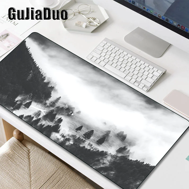 

GuJiaDuo Mountain Landscape Mouse Pad XXL Computer Table Pad for Office Hoom Waterproof Non-slip Art Mousepad Desk Mat Carpet