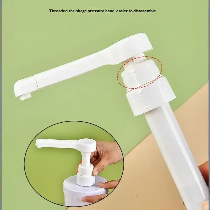 1Pcs Sauce Pressure Nozzle Bottle Pump Containers Syrup Pumps Dispenser Replacement For Coffee Kitchen Seasoning Liquid