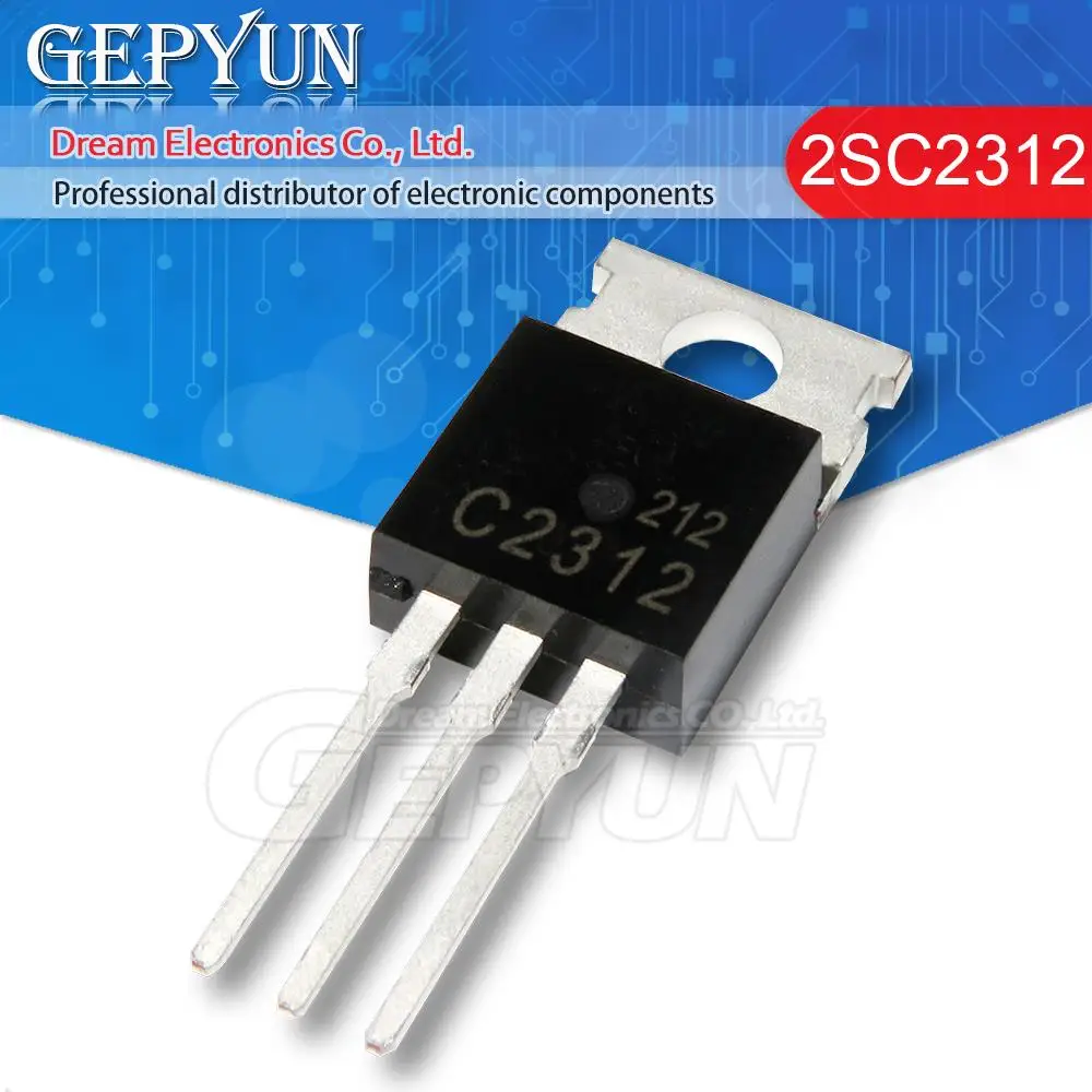 10PCS 2SC2312 TO220 C2312 TO-220 6A 20V new In Stock