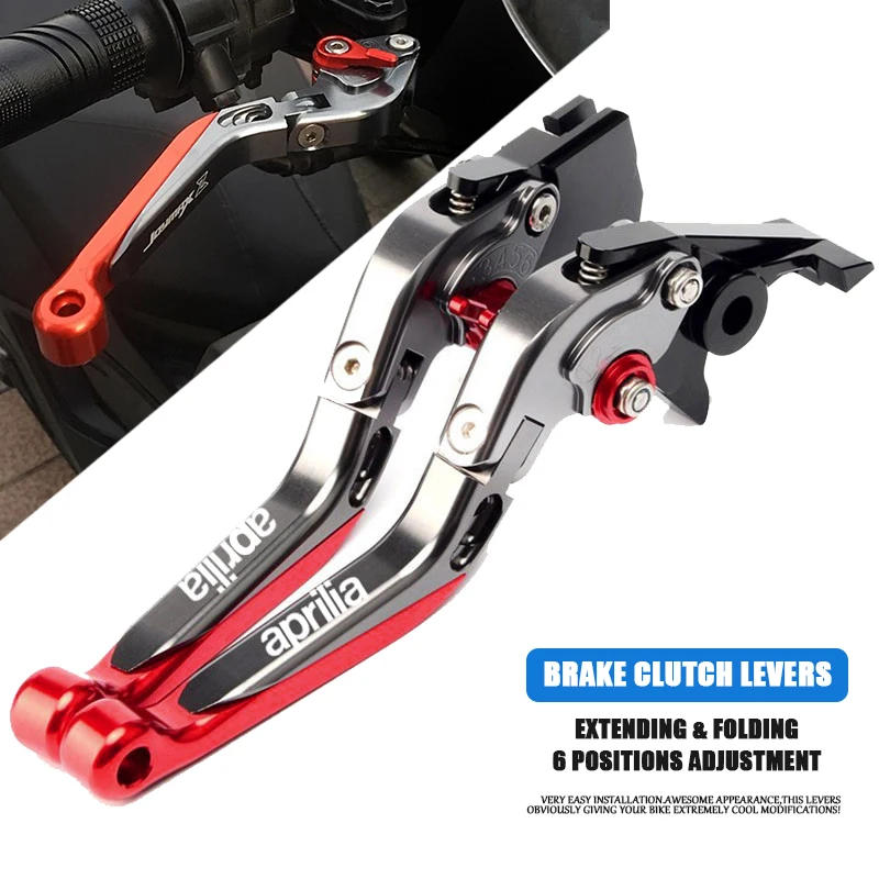 

For Aprilia RSV 1000 Tuono/MILLE/R SL1000 Falco Caponord Dorsoduro 1200 Motorcycle CNC Adjustable Folding Brake Clutch Levers