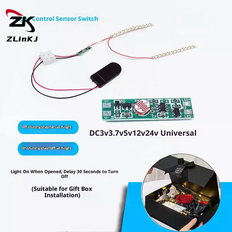 1Pcs 8mm Mini Light Sensor Switch Smart Street Lights Switch Module DC 3V 3.7 V 5V 12V 24V