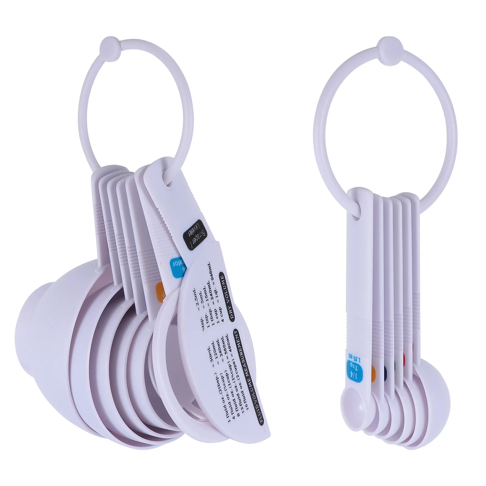 

13 pcs Measuring Spoon Cup Set PP Lightweight Comfortable H Powder Milk Soda Kitchen Household Containers Storage Tail Ring