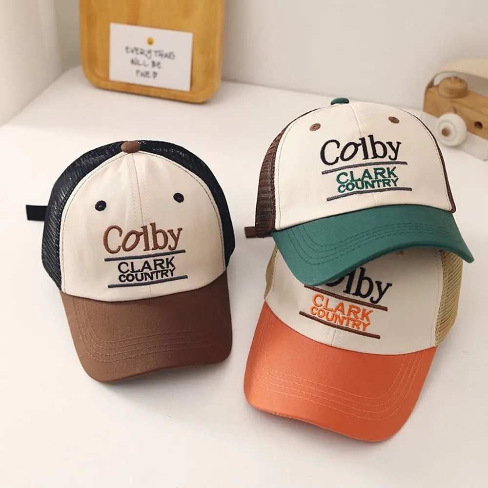 

New Letter Embroidery Baseball Cap Casual Sun Protection Sun Hat Breathable Duck Tongue Hat Children