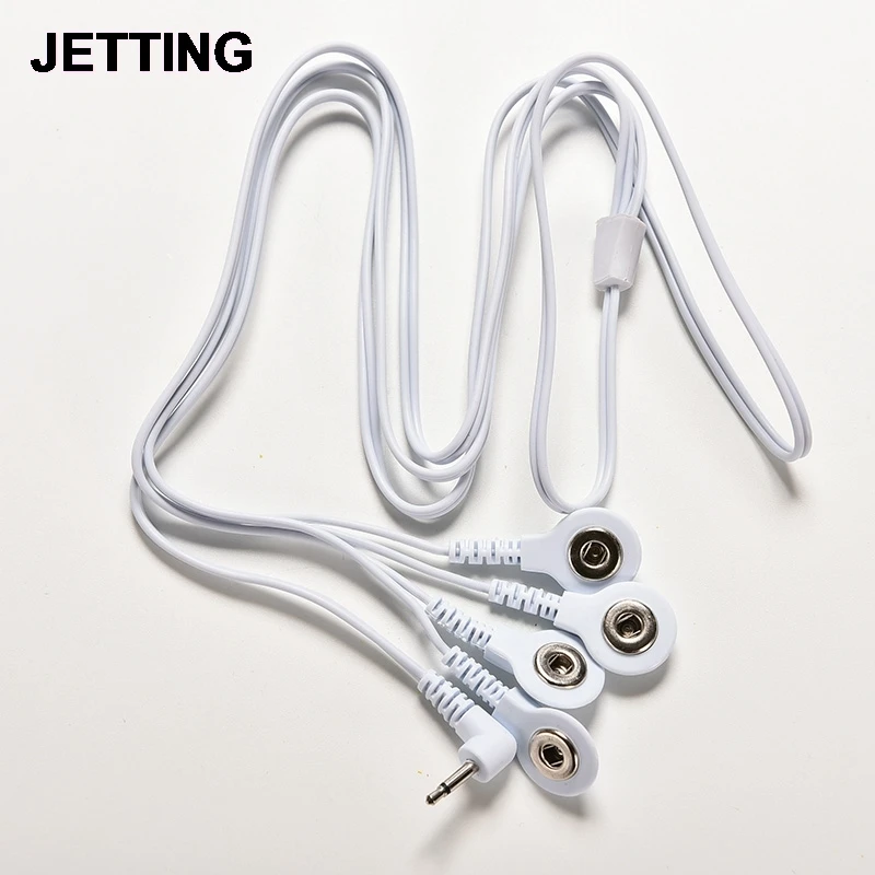 Electric wires Connecting cables For Digital Decades Therapy Machine Massage Electrode Wire Plug 2.5 mm 4 Buttons