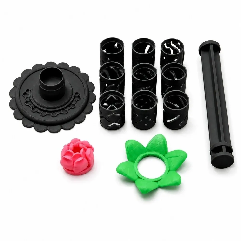 3D Printed Modular Clay Bloom Maker Modular Reusable Polymer Clay Flower Shaper Handmade Easy-Press Petal Mold Set Modeling Clay