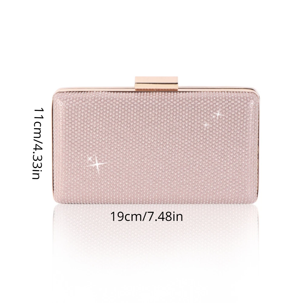 1pc retro dinner bag simple chain shoulder banquet bag shiny temperament bridesmaid clutch