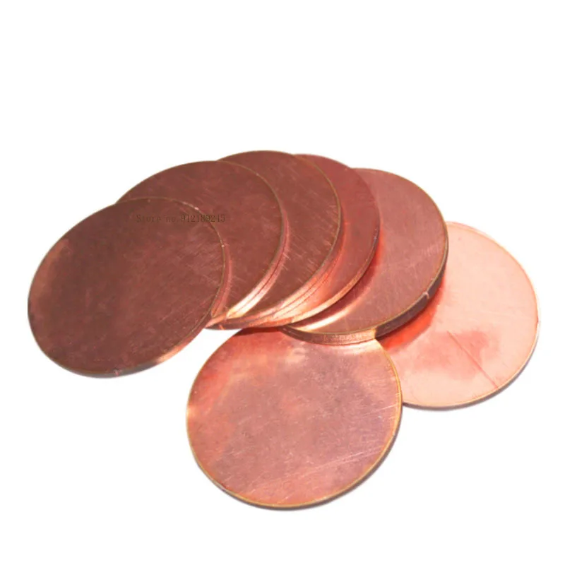T2 purple copper round plate round copper gasket solid disc 0.3-5mm thick