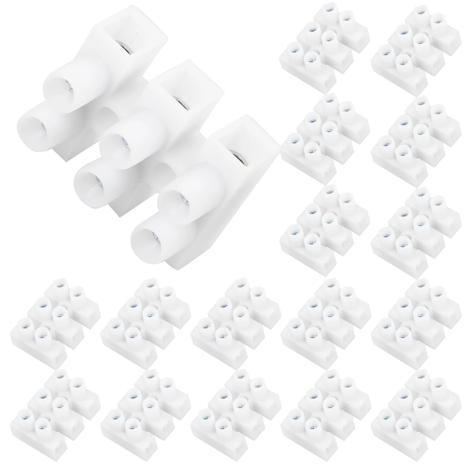 

100Pcs Screw Type Quick Connect Terminal High Conductivity Electrical Wire Connector Insulated Terminal Block for Wiring