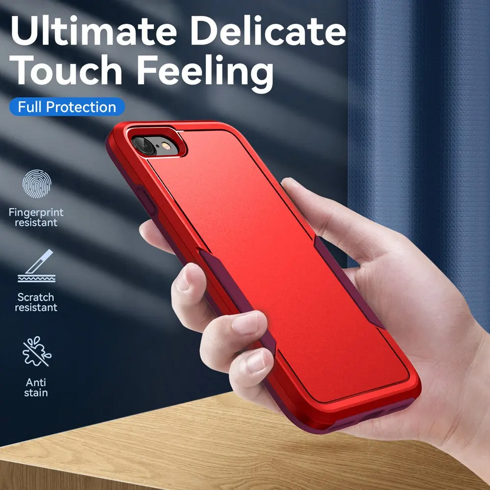Für iPhone SE 3 2022 Hülle Stoßfeste Hybrid-Hülle mit Doppelschicht-Design Harte Abdeckung für iPhone SE 2 2020/iPhone 6/6S/7/8 Plus Hüllen – Detail 7