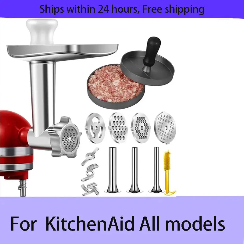 

For KitchenAid All models Stand Mixers Meat Grinder Metal Food Grinder Attachment Sausage Stuffer 2025Upgraded Great Attachment