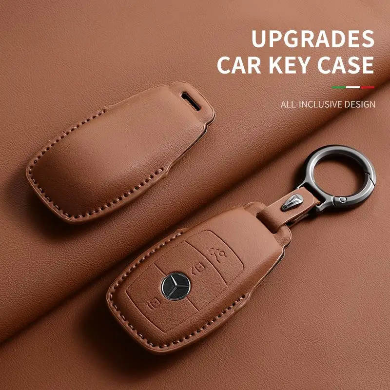 Étui à rabat complet en cuir pour clé télécommande de voiture, pour Mercedes Benz A C E S G classe GLC CLE CLA GLB GLS GLA W177 W205 W213 W222 X167