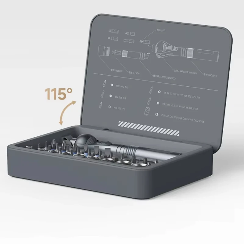 VMAN Precision 66/40in1 magnetischer Ratschenschraubendreher-Set Abnehmbarer T-Griff-Magnetisierer Befestigen Sie Möbel, Elektronik und Brillen – Detail 10