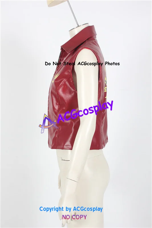 Faux Leather made Claire Redfield Jacket Cosplay Costume acgcosplay vest only