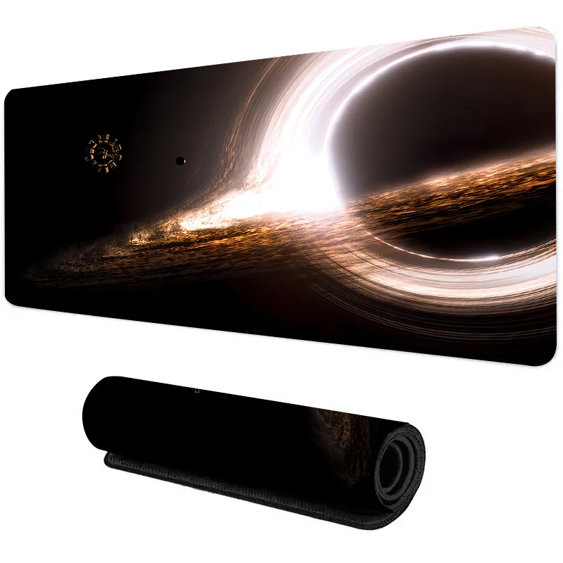 لوحة ماوس ذات فتحة سوداء بين النجوم XXL لوحة ماوس للكمبيوتر وسادات لوحة مفاتيح مكتبية حصيرة مكتبية ناعمة سجادة مكتب مفرش طاولة حصير سطح المكتب #1