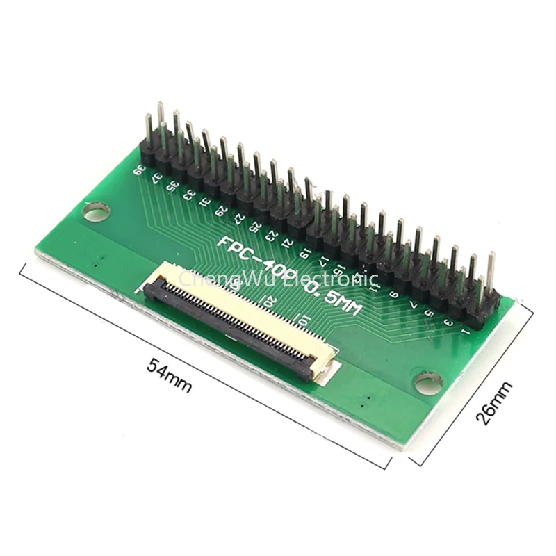 1pc 0.5mm Pitch FPC/FFC Adapter Board Connector To 2.54mm 6/8/10/12/20/24/30/40P Double Row Straight/Curved Needle Socket