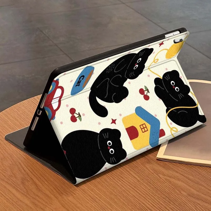 

Black Cat Collage Art Pattern For iPad Pro 10th 11th 5th 6th 7 8 9 2 gen 11 13 M4 M5 10.2 9.7 12.9 10.5 10.9 Inch Tablet Case