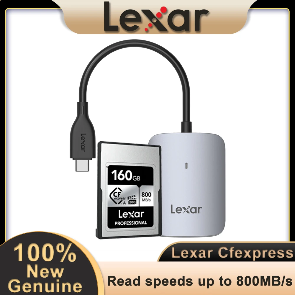 Lexar CFexpress Type A 160GB 320GB VPG 200 8K Memory Card Silver High Speed 800Mb/s Video Card CFe-A Card Original for Camera