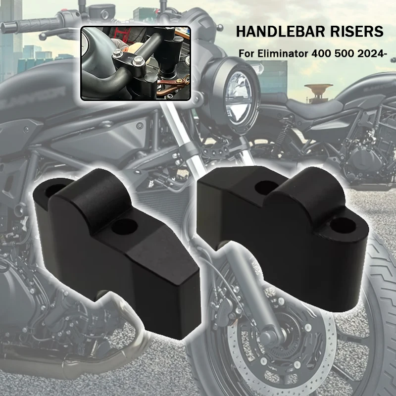 Handlebar Mount Riser Handlebar Clamp Raised Extend For Kawasaki  Eliminator 400 500 Eliminator500 eliminator400 2024 Motorcycle