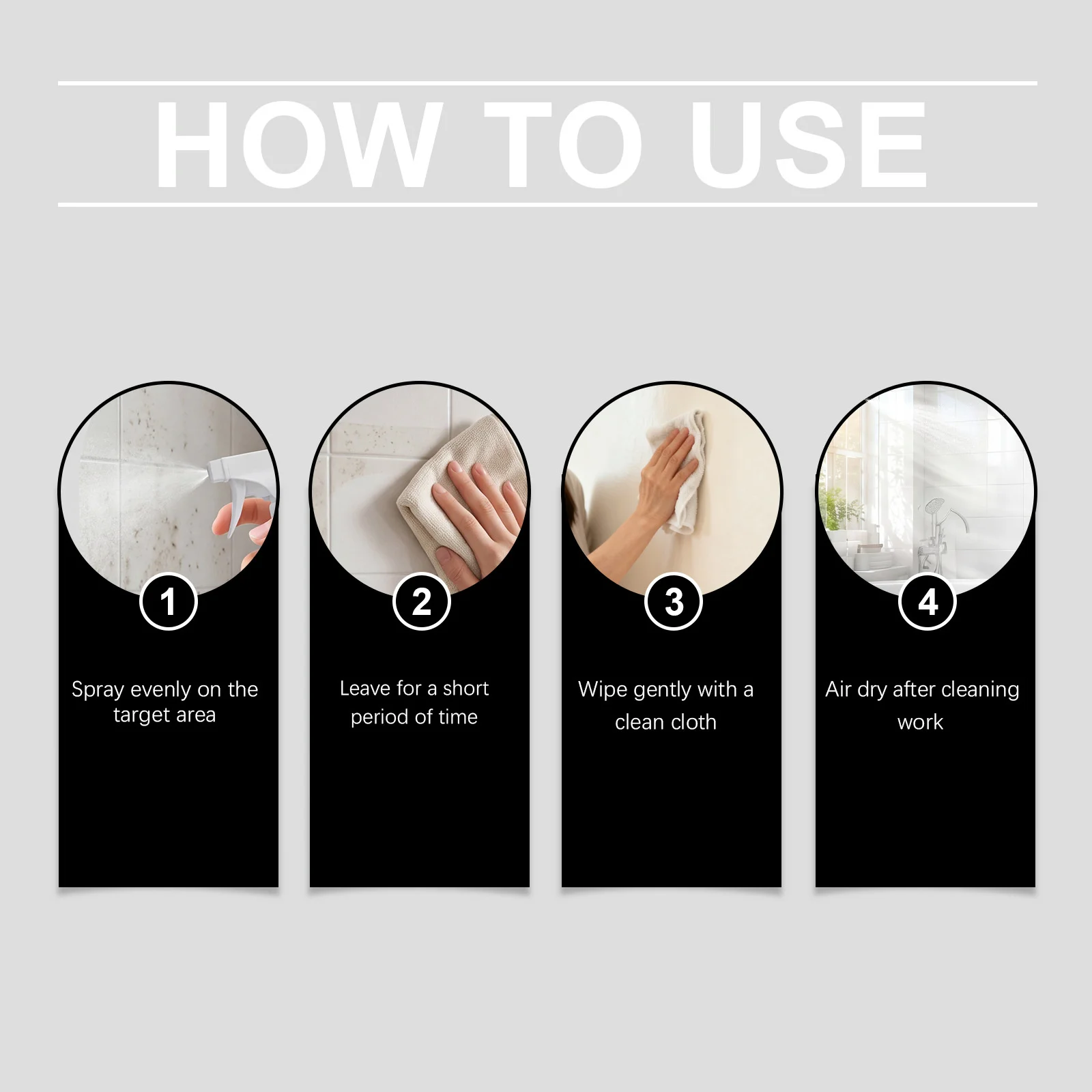 Wall Mold Remover Household Stain Cleaner For Bathroom Kitchen Basement