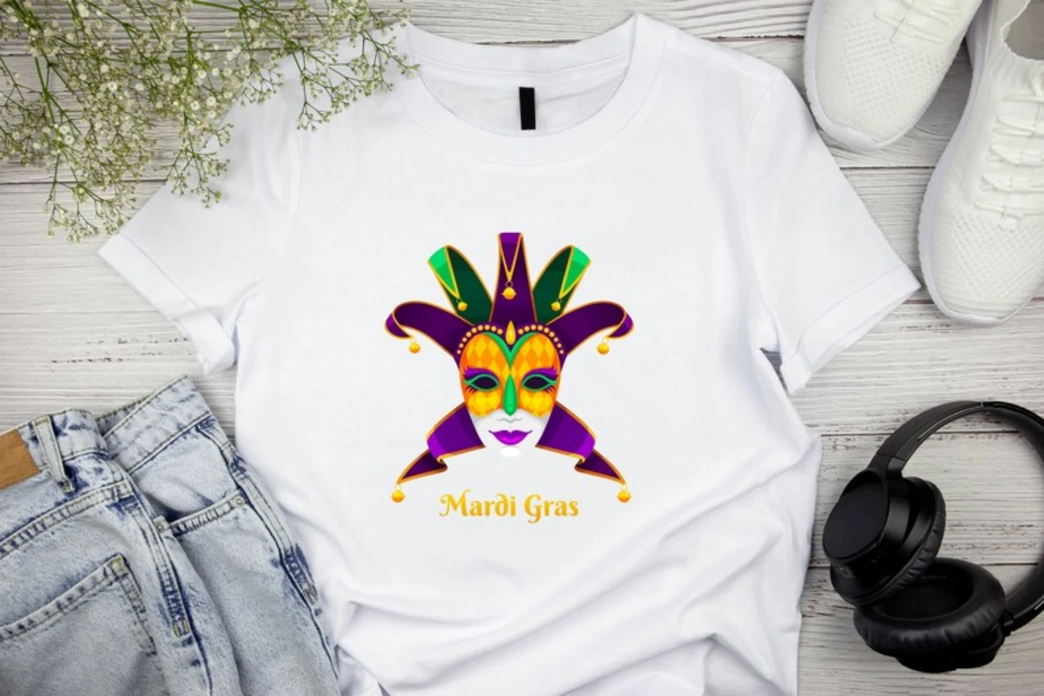 New Orleans Tee Cute Funny Mardi Gras Carnival Party Lover Shirt Louisiana Fat Tuesday Gift Mardi Gras Attire Jester Mask TShirt