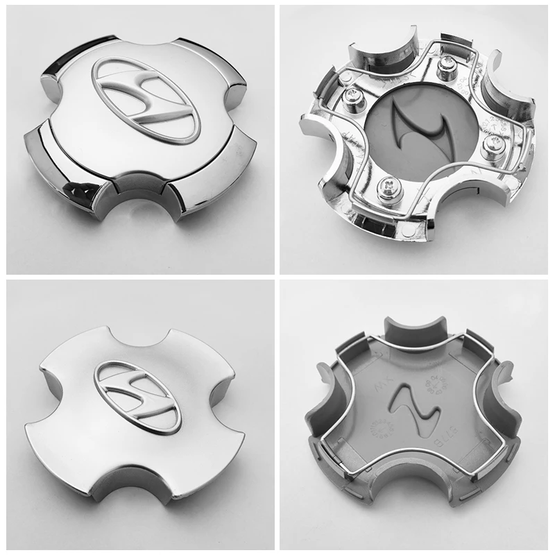 4 قطعة عجلة السيارة غطاء مركز محور يغطي شارة Hubcap لشركة هيونداي I10 I20 I30 I40 IX20 IX35 توكسون سوناتا إلنترا اكسسوارات السيارات