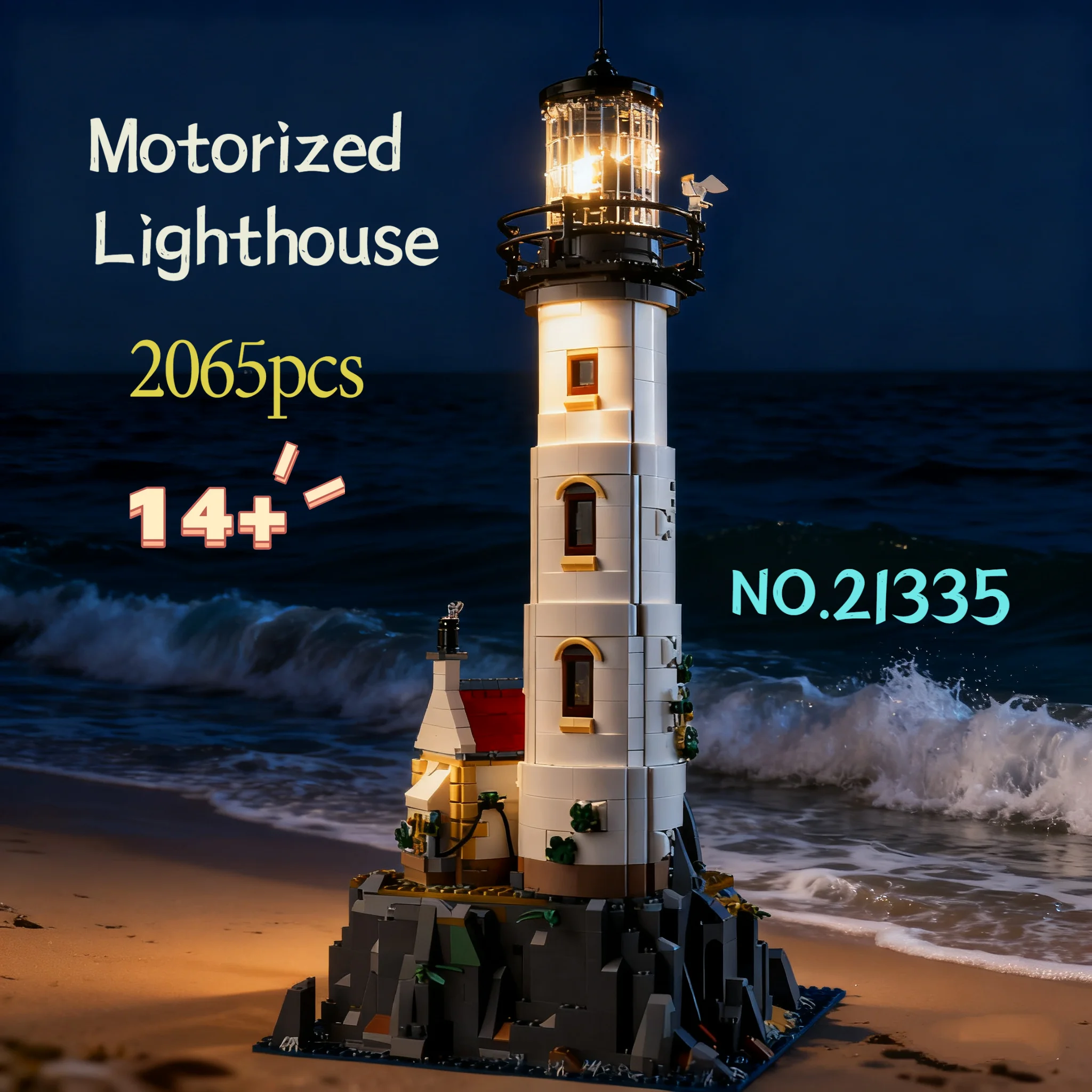 

2065pcs Hot Toy Motorised Lighthouse 21335 Building Block Model Electric Bricks Assembly Puzzle Toys For Children Christmas Gift
