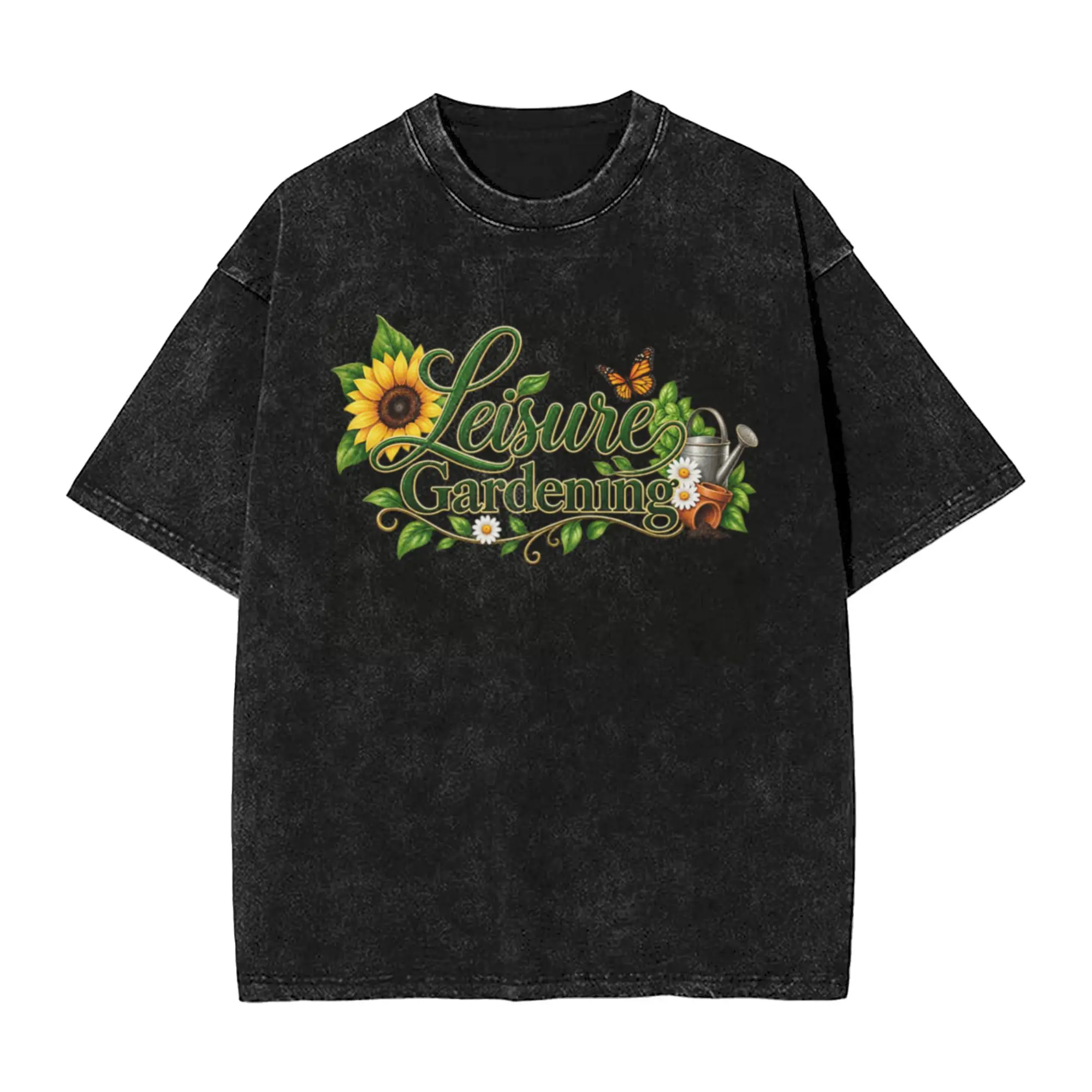 Leisure Gardening Logo Unique Stylish A T-Shirt Oversized Short Sleeve Men's Women's Cotton Tees Tops
