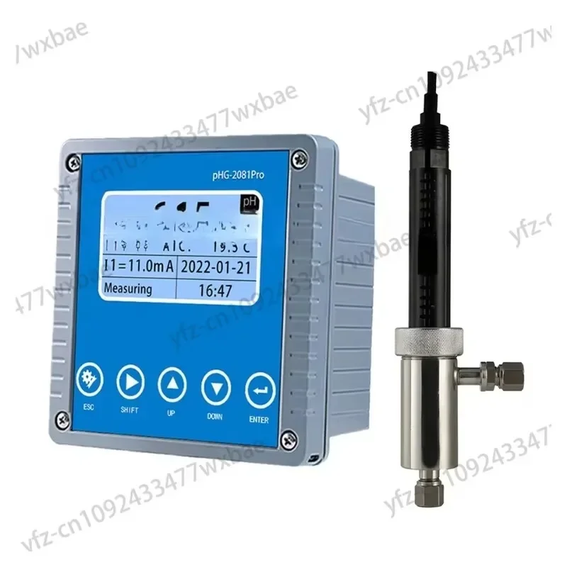 pHG-2081pro Online Water Quality pH/ORP Meter With 5 Meter Cable and Sheath