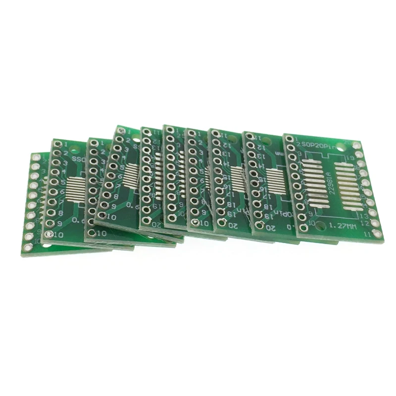 SOP20 SSOP20 TSSOP20 Patch To Insert DIP 0.65/1.27mm Conversion Board 100PCS