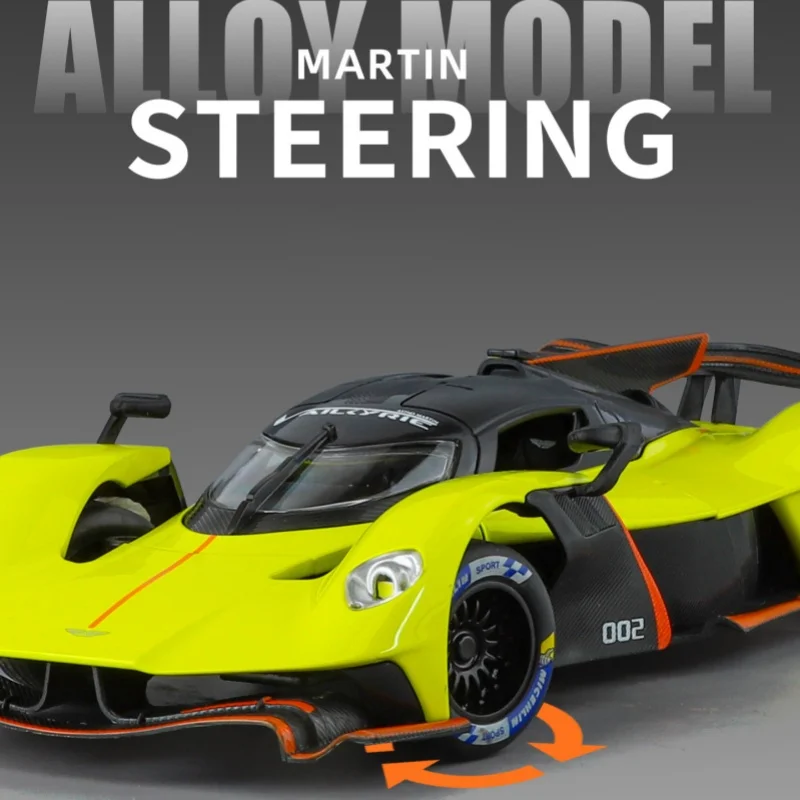 1:24 Valkyrie Spider supercoche coche en miniatura de aleación sonido y luz tirar hacia atrás juguete para niños coleccionables regalo de cumpleaños