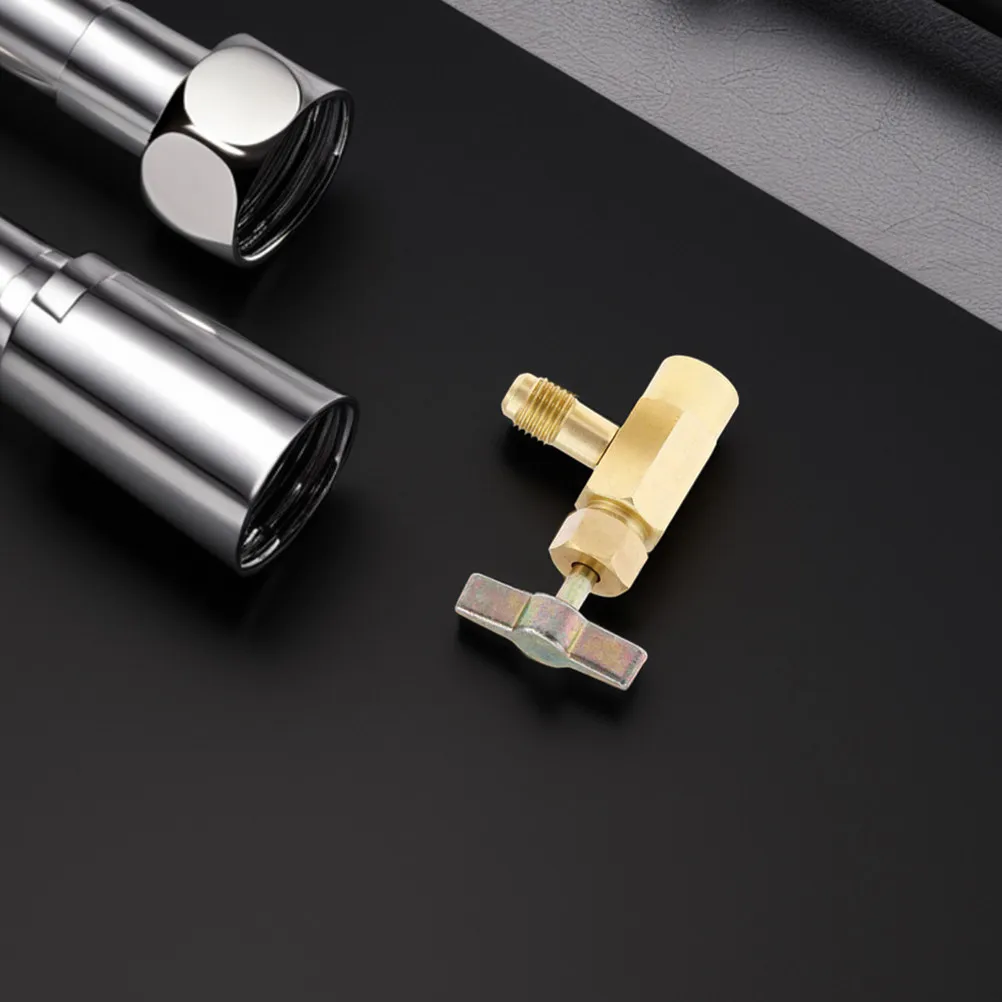 

2Pcs Automotive Air Conditioning Refrigerant Bottle Opener 12 Threaded Valve Self-Sealing Can Tap Adapter Charging Tool
