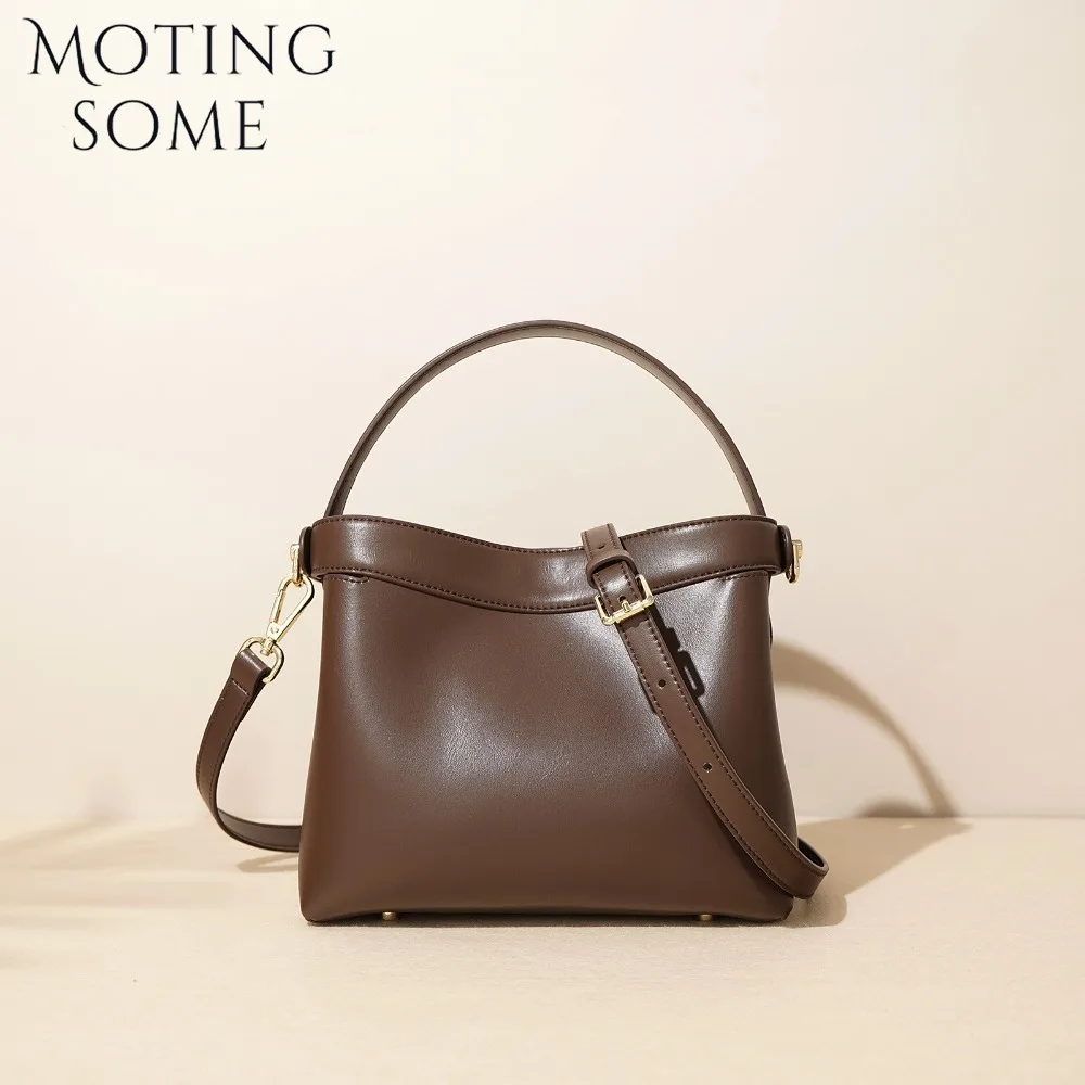 Motingsome Retro Autumn New Suede Leather Handbag Woman Luxury Designer Shoulder Messenger Bag Mini Satchel Saddle Pouch 2024