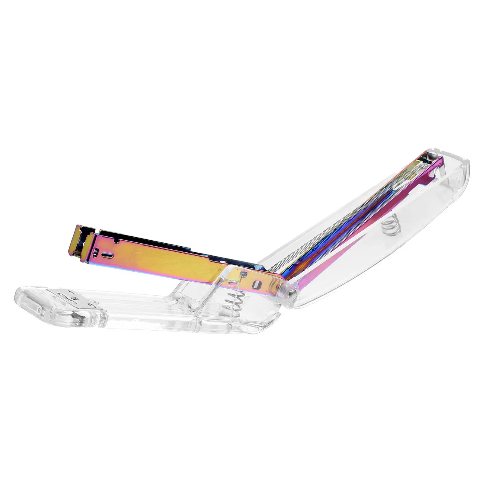 

Прозрачный пластиковый степлер: легкий, компактный, для офиса, дома, школы, студентов, учителей, портативный, ручной, стильный