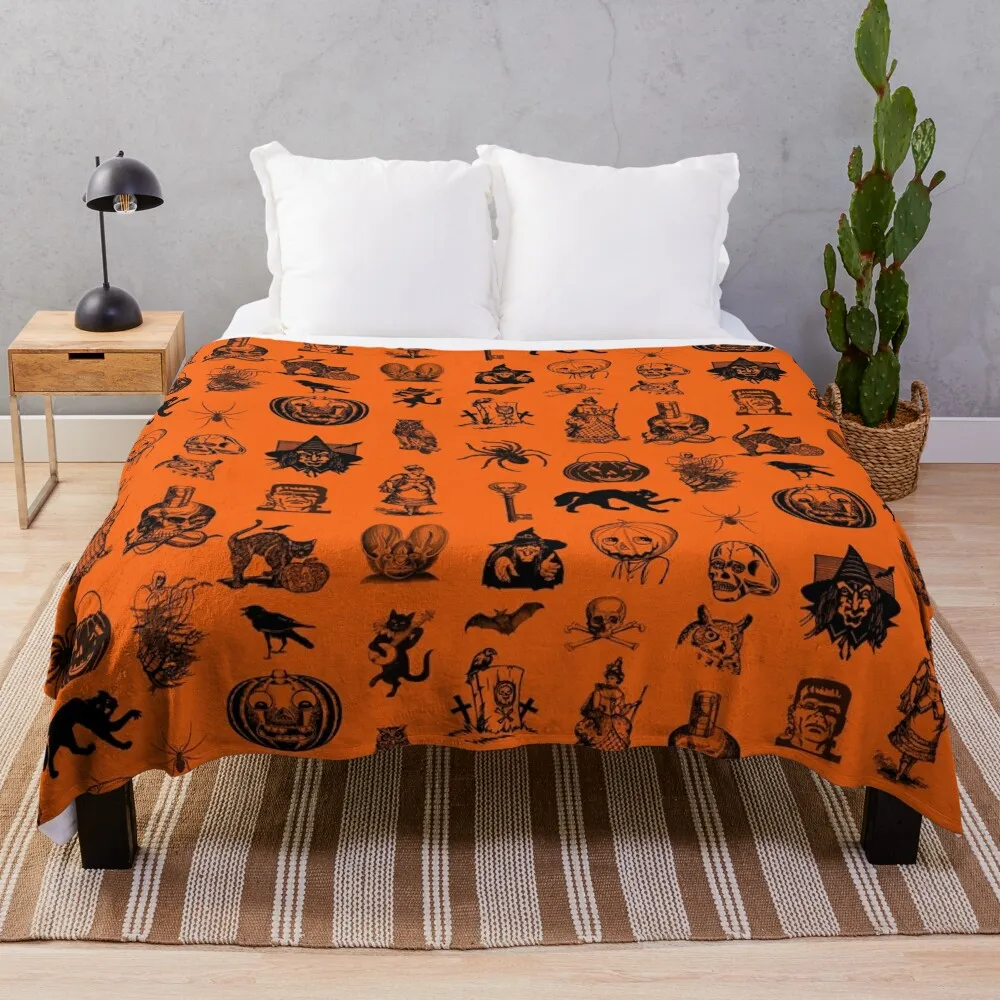 

Vintage Halloween Throw Blanket Stuffed Blankets Moving Blanket