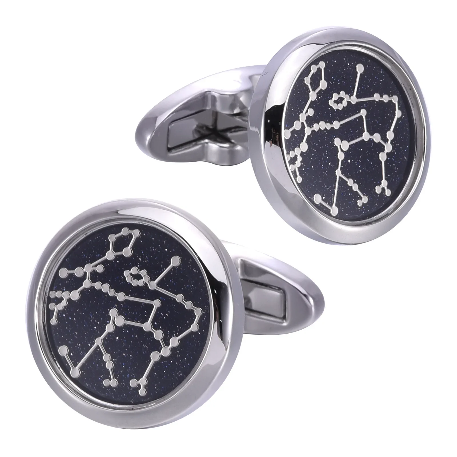 Starry Constellation Copper Cufflinks French Business Casual Premium Cuff Buttons Couples Wedding Party Dress Accessories Gifts