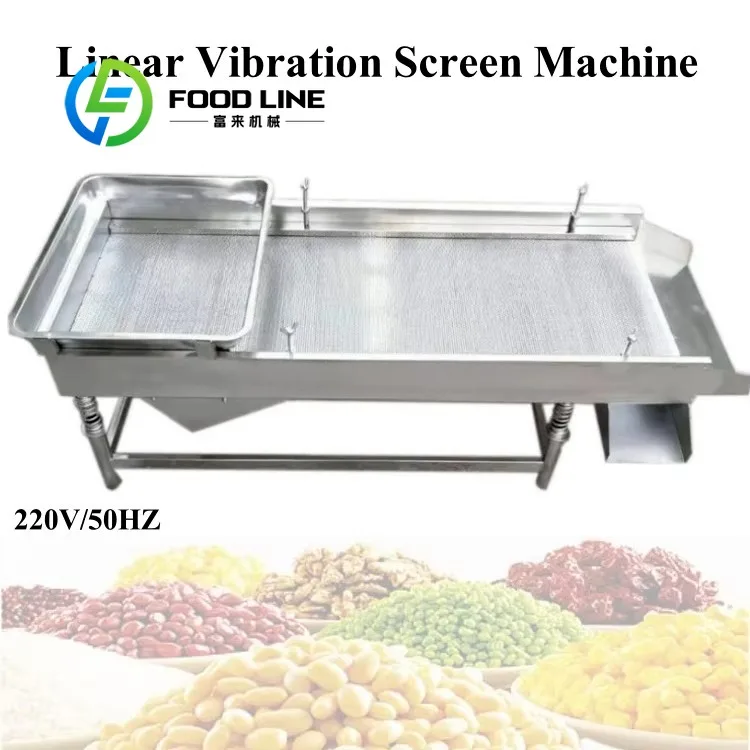 1 Layer 2 Outlets Corn Grain Seed Vibrating Screen Sieve Linear Vibrating Sieve Separator Screen