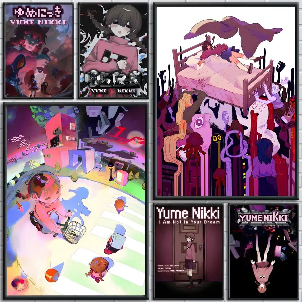 Video Game Y-Yume Nikki Poster Trendy And Easy-to-Apply Wall Art Stickers For Home Decor And Dorm Room Walls
