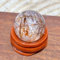 Healing Natural Crystals Golden Black Rutile Super Seven Sphere High Quality Gemstones Collection Home Decoration Energy Gift
