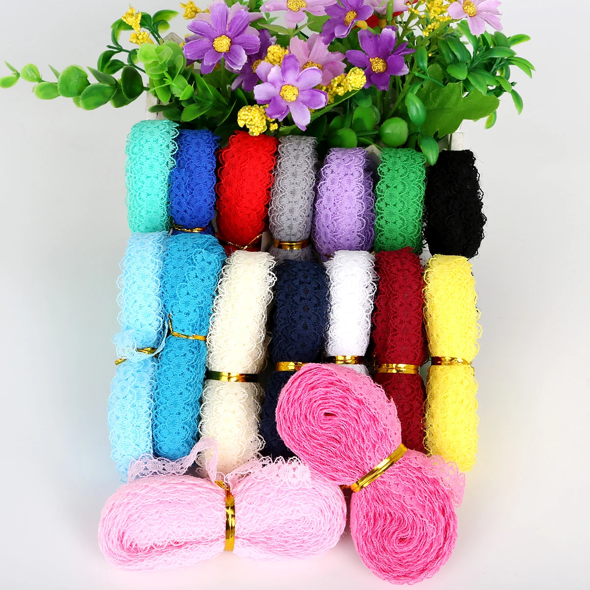 5yards  Lace Trim Ribbon 15mm width DIY Sewing Craft Material Wedding Party Birthday Christmas Decorations