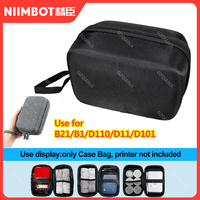 Durable Black Niimbot B1 B21 D110 D11 D101 Label Printer Maker Protection Bag Case Label Sticker Carry Zipper Storage Bag