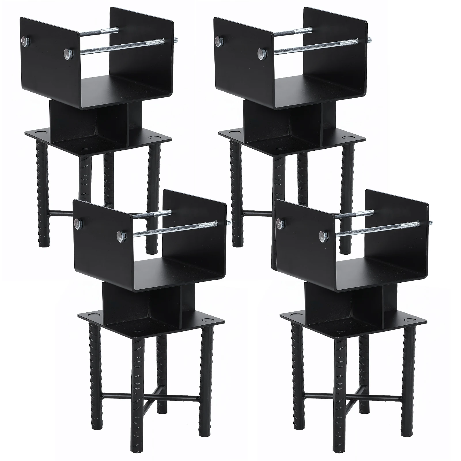 

Комплект из 4 U-образных держателей для столбов из мокрого бетона, 6x6, из нержавеющей стали, внутренний размер основания 5.5x5.5 дюймов, для опоры перил павильона