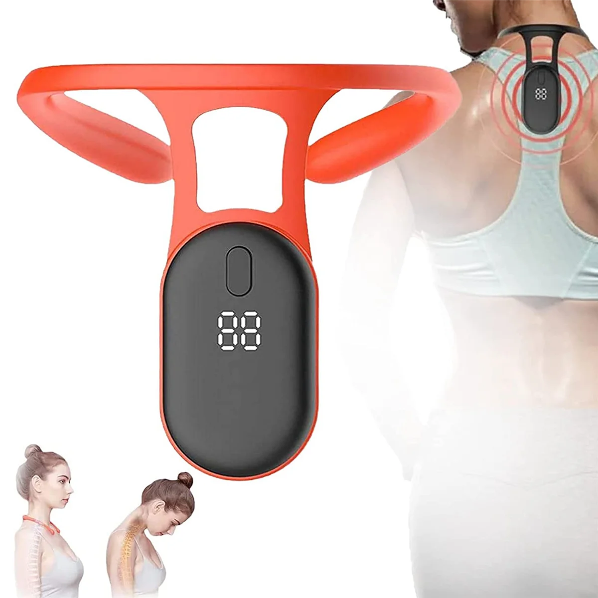 1PCS Portable Lymphatic Soothing Body Shaping Neck Instrument, Posture Correction Belt Relief Massage Device-B