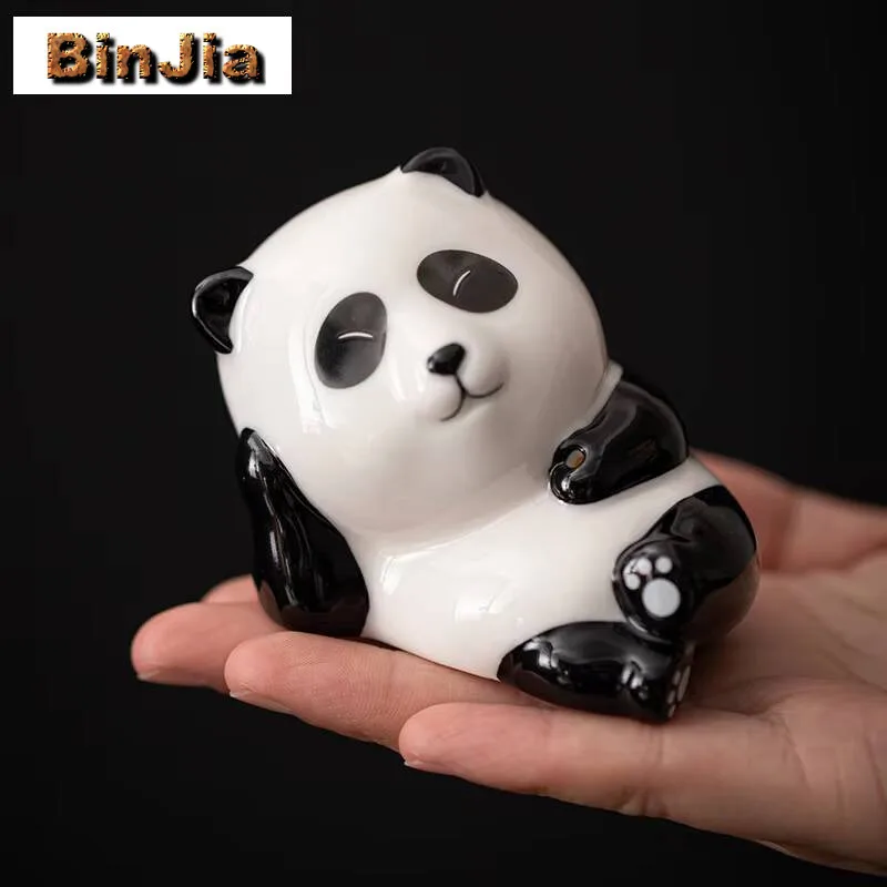 Cute Panda Thread Incense Insertion Teapot Cover Holder  Frame Household Zisha Pot Lid Shelf Tea Ceremony Decoration Accessories