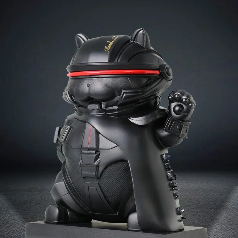 

13 см фигурка кошки в стиле киберпанк, Рождественский подарок, элитная модная коллекционная офисная декорация для приема, игрушка для кошки, захватывающая деньги